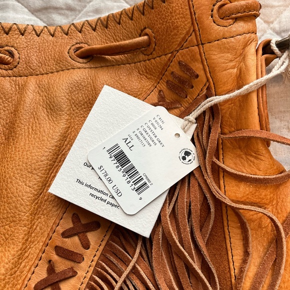 Free People Orange Fringe Tote/Hobo bag - Picture 7 of 14